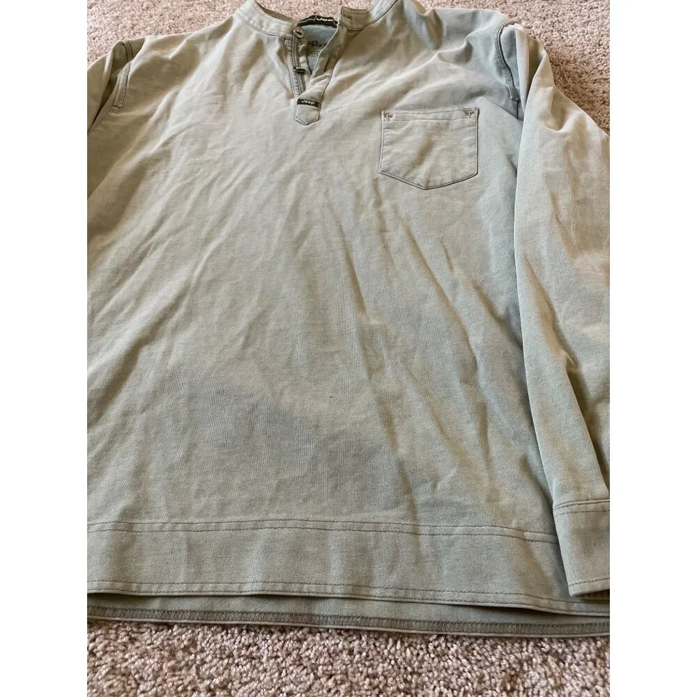 VTG Jeep Men's Green Long‎ Sleeve Size Large 90s Collared Winter
